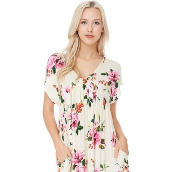 Reborn | Dresses | Ivory Baby Doll Flower Dress | Poshmark